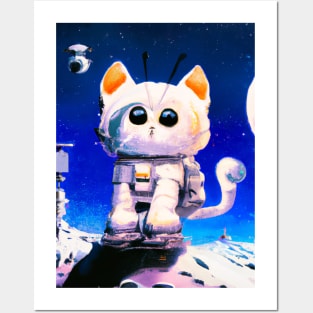 Astronaut Cat Posters and Art